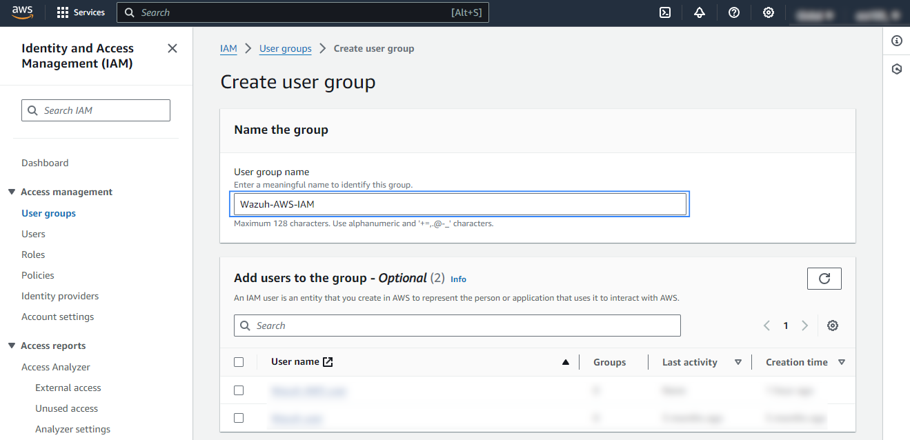 Click Create group 2