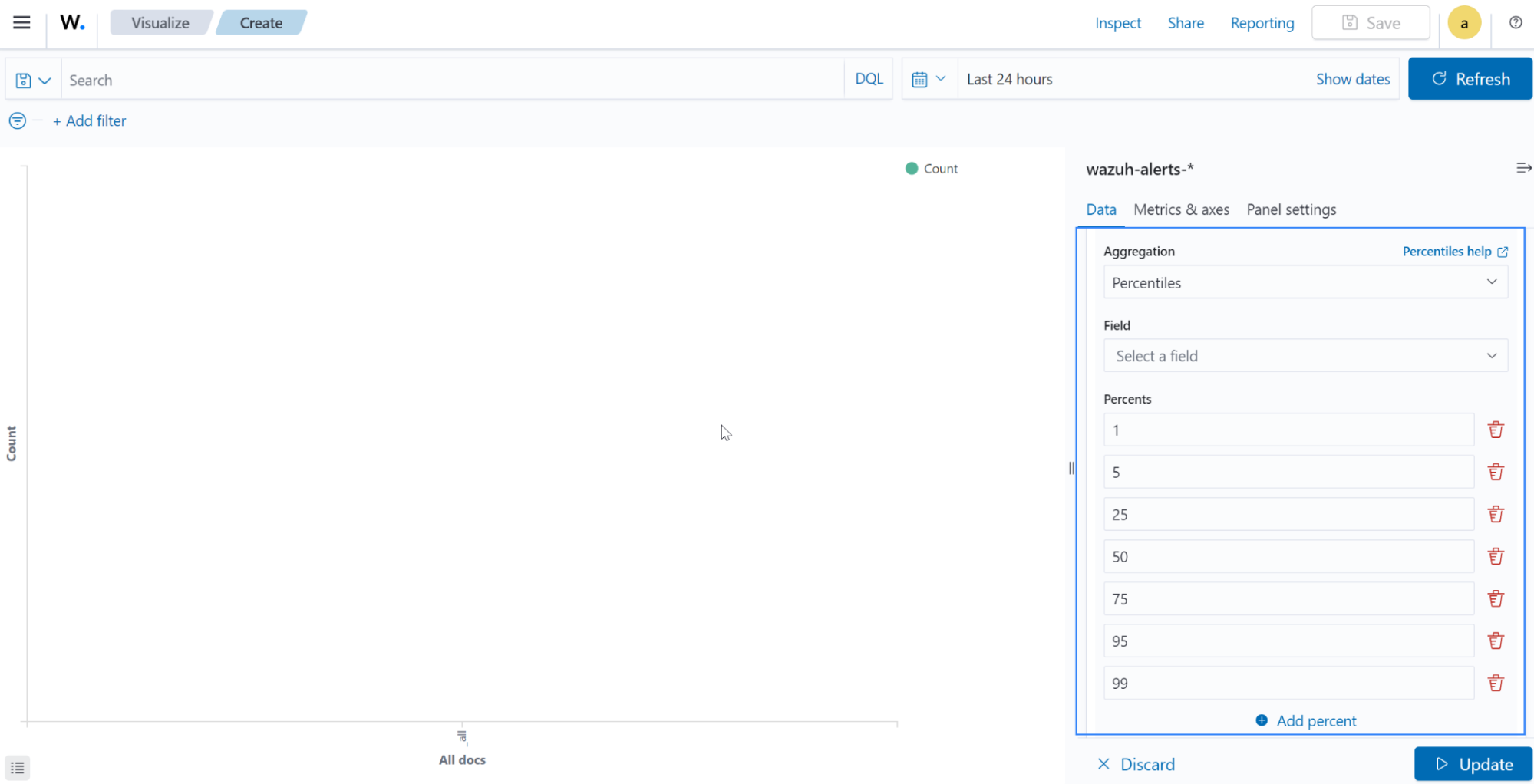 Percentiles metrics aggregation