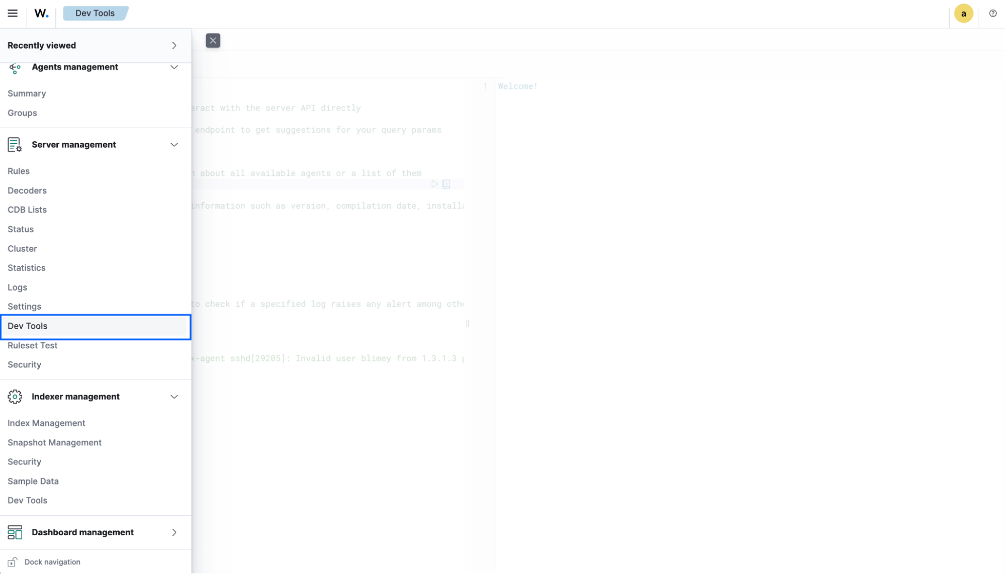 Running query in the API console