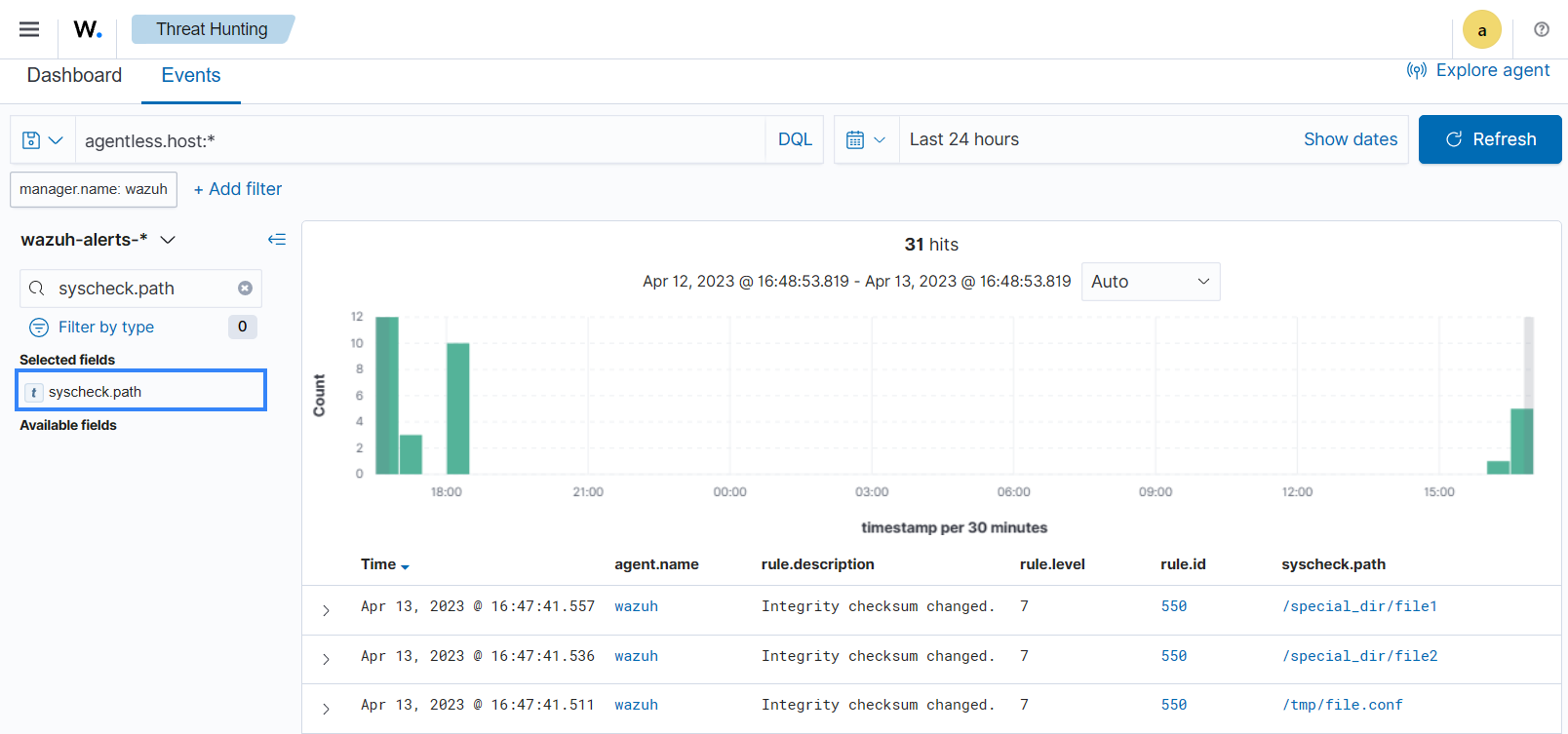 Select the syscheck.path