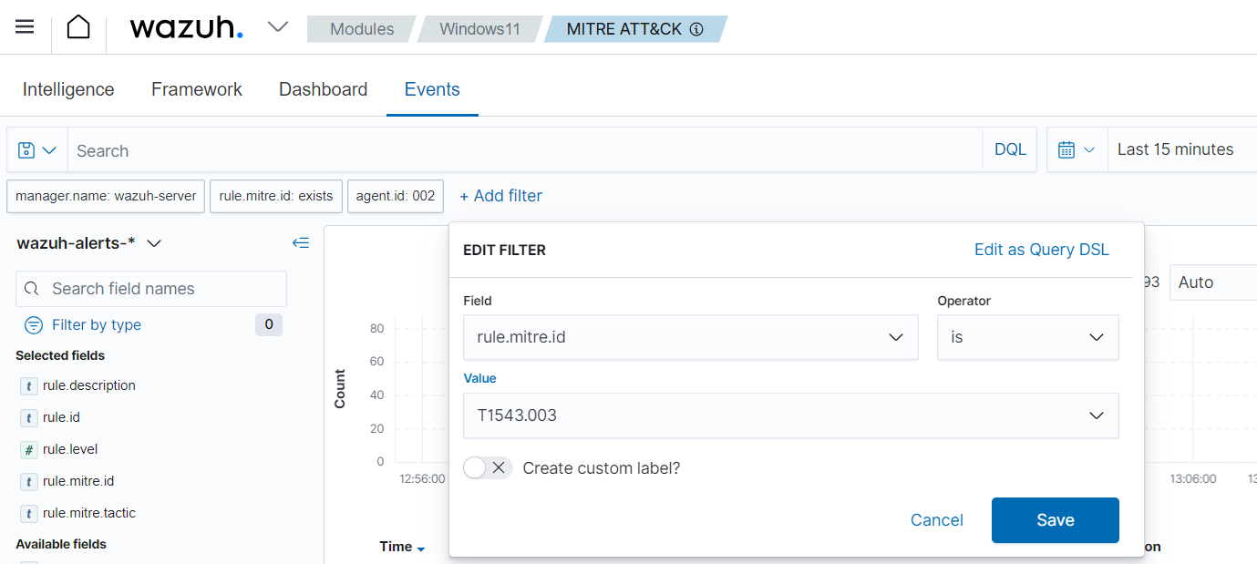 Visualize the alerts